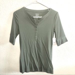 Sage Green Henley Top (GAP XS)